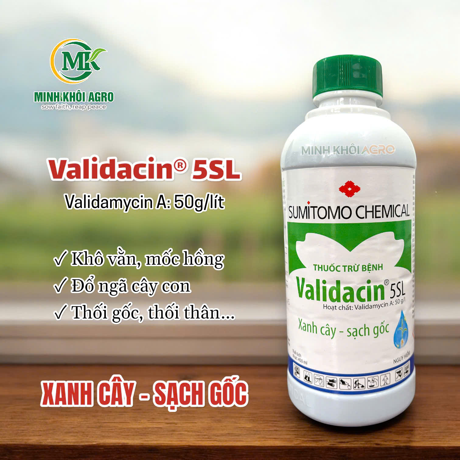 Thuốc trừ bệnh Validacin 5SL - Chai 450ml